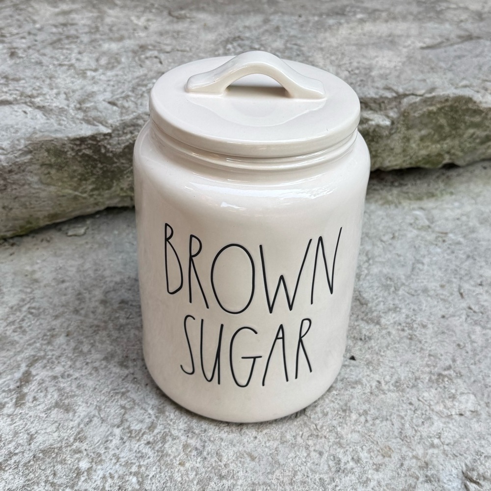 Rae Dunn BROWN SUGAR Large Letter Canister